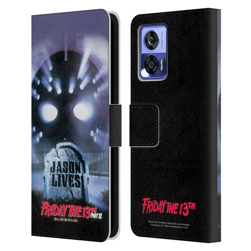 Friday the 13th Part VI Jason Lives Key Art Poster Leather Book Wallet Case Cover For Motorola Edge 30 Neo 5G