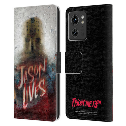Friday the 13th Part VI Jason Lives Key Art Poster 2 Leather Book Wallet Case Cover For Motorola Moto Edge 40