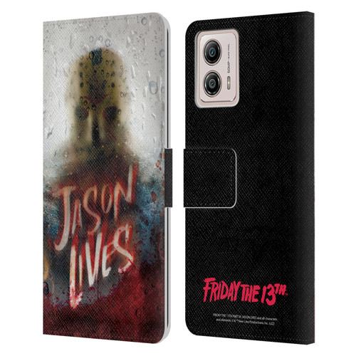 Friday the 13th Part VI Jason Lives Key Art Poster 2 Leather Book Wallet Case Cover For Motorola Moto G53 5G