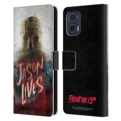 Friday the 13th Part VI Jason Lives Key Art Poster 2 Leather Book Wallet Case Cover For Motorola Moto G73 5G
