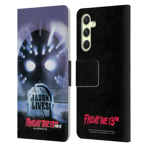 Friday the 13th Part VI Jason Lives Key Art Poster Leather Book Wallet Case Cover For Samsung Galaxy A54 5G