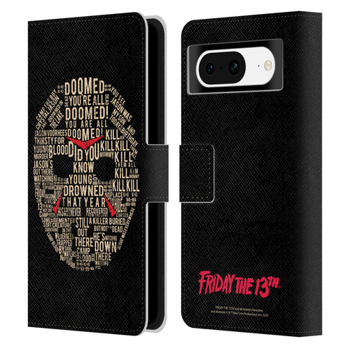 Friday the 13th 1980 Graphics Typography Leather Book Wallet Case Cover For Google Pixel 8