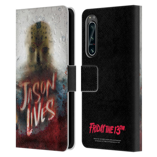 Friday the 13th Part VI Jason Lives Key Art Poster 2 Leather Book Wallet Case Cover For Sony Xperia 5 IV