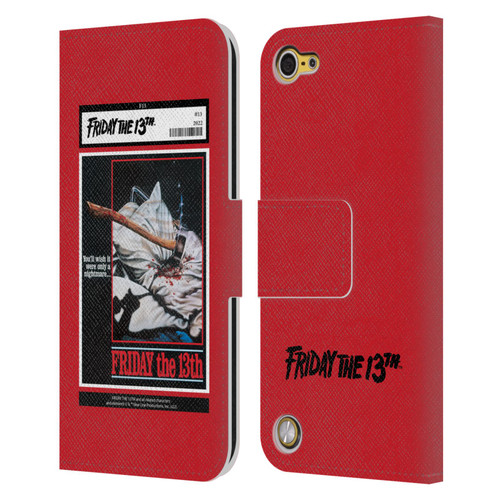 Friday the 13th 1980 Graphics Poster 2 Leather Book Wallet Case Cover For Apple iPod Touch 5G 5th Gen
