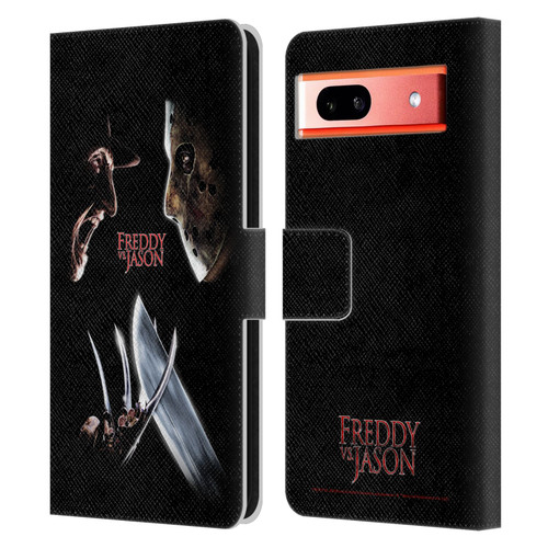 Freddy VS. Jason Graphics Freddy vs. Jason Leather Book Wallet Case Cover For Google Pixel 7a