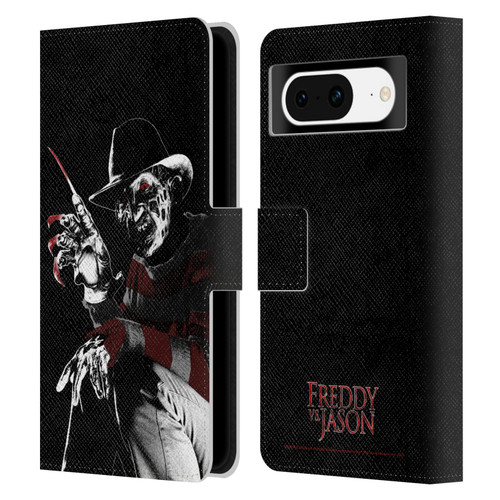 Freddy VS. Jason Graphics Freddy Leather Book Wallet Case Cover For Google Pixel 8