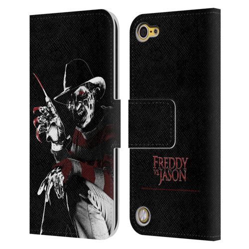 Freddy VS. Jason Graphics Freddy Leather Book Wallet Case Cover For Apple iPod Touch 5G 5th Gen
