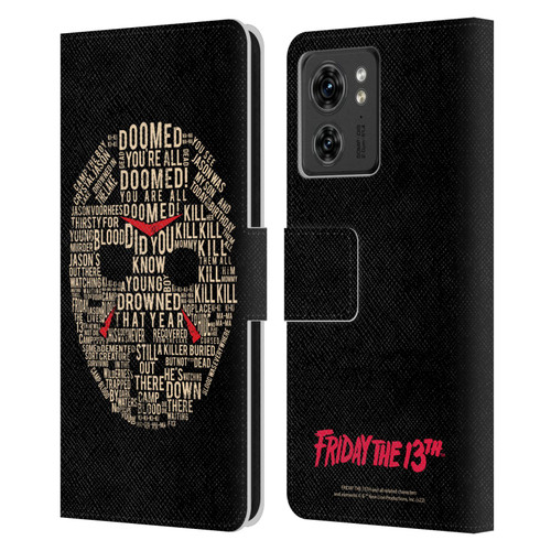 Friday the 13th 1980 Graphics Typography Leather Book Wallet Case Cover For Motorola Moto Edge 40