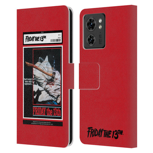 Friday the 13th 1980 Graphics Poster 2 Leather Book Wallet Case Cover For Motorola Moto Edge 40