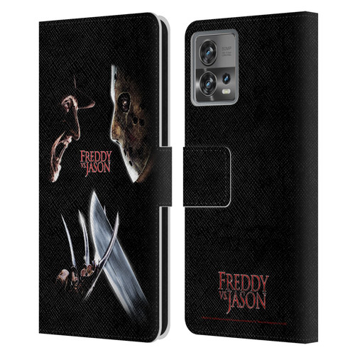 Freddy VS. Jason Graphics Freddy vs. Jason Leather Book Wallet Case Cover For Motorola Moto Edge 30 Fusion