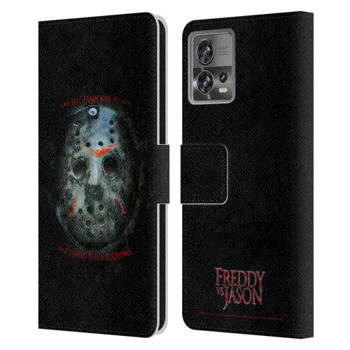 Freddy VS. Jason Graphics Jason's Birthday Leather Book Wallet Case Cover For Motorola Moto Edge 30 Fusion
