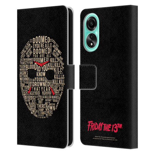 Friday the 13th 1980 Graphics Typography Leather Book Wallet Case Cover For OPPO A78 5G