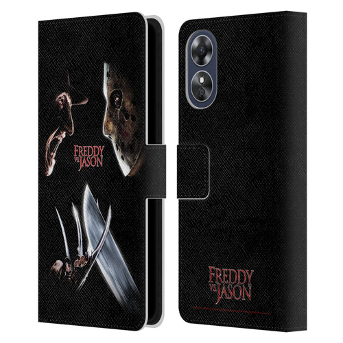 Freddy VS. Jason Graphics Freddy vs. Jason Leather Book Wallet Case Cover For OPPO A17