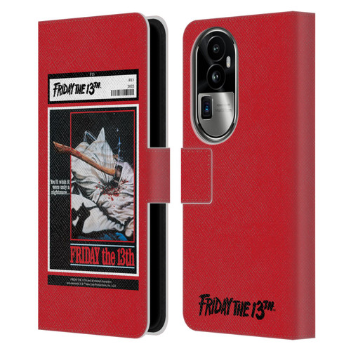 Friday the 13th 1980 Graphics Poster 2 Leather Book Wallet Case Cover For OPPO Reno10 Pro+