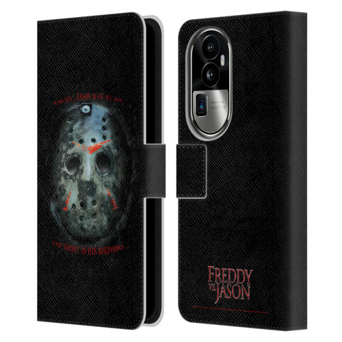 Freddy VS. Jason Graphics Jason's Birthday Leather Book Wallet Case Cover For OPPO Reno10 Pro+