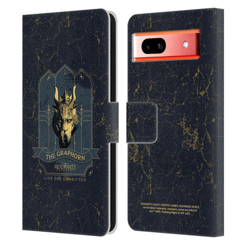 Hogwarts Legacy Graphics The Graphorn Leather Book Wallet Case Cover For Google Pixel 7a