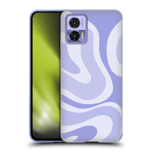 Kierkegaard Design Studio Art Modern Liquid Swirl Purple Soft Gel Case for Motorola Edge 30 Neo 5G