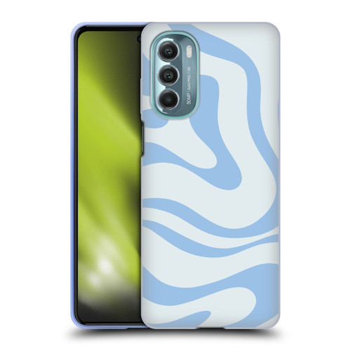 Kierkegaard Design Studio Art Blue Abstract Swirl Pattern Soft Gel Case for Motorola Moto G Stylus 5G (2022)
