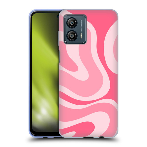 Kierkegaard Design Studio Art Modern Liquid Swirl Candy Pink Soft Gel Case for Motorola Moto G53 5G