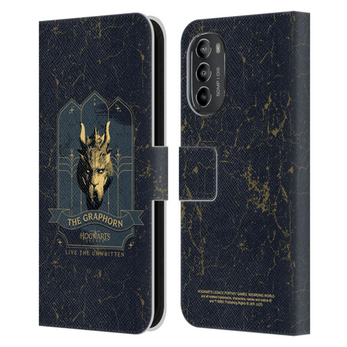 Hogwarts Legacy Graphics The Graphorn Leather Book Wallet Case Cover For Motorola Moto G82 5G