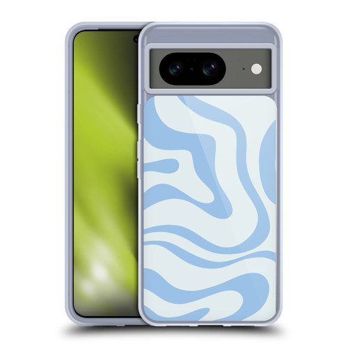 Kierkegaard Design Studio Art Blue Abstract Swirl Pattern Soft Gel Case for Google Pixel 8