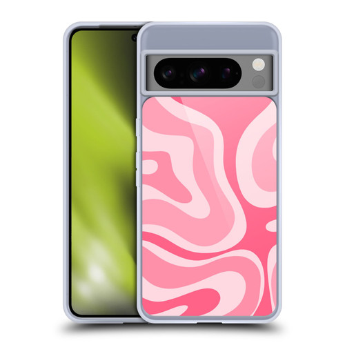 Kierkegaard Design Studio Art Modern Liquid Swirl Candy Pink Soft Gel Case for Google Pixel 8 Pro