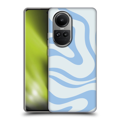 Kierkegaard Design Studio Art Blue Abstract Swirl Pattern Soft Gel Case for OPPO Reno10 5G / Reno10 Pro 5G