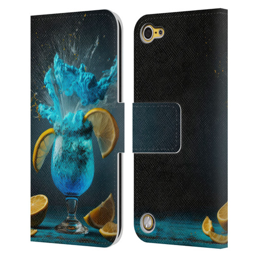 Spacescapes Cocktails Blue Lagoon Explosion Leather Book Wallet Case Cover For Apple iPod Touch 5G 5th Gen