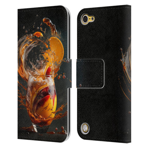 Spacescapes Cocktails Modern Twist, Hurricane Leather Book Wallet Case Cover For Apple iPod Touch 5G 5th Gen