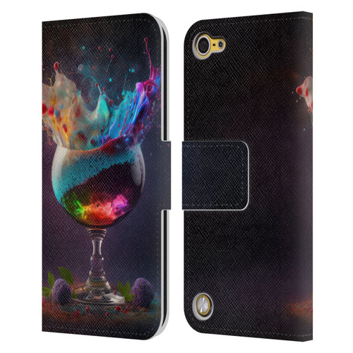 Spacescapes Cocktails Universal Magic Leather Book Wallet Case Cover For Apple iPod Touch 5G 5th Gen