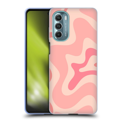 Kierkegaard Design Studio Retro Abstract Patterns Soft Pink Liquid Swirl Soft Gel Case for Motorola Moto G Stylus 5G (2022)