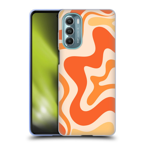 Kierkegaard Design Studio Retro Abstract Patterns Tangerine Orange Tone Soft Gel Case for Motorola Moto G Stylus 5G (2022)