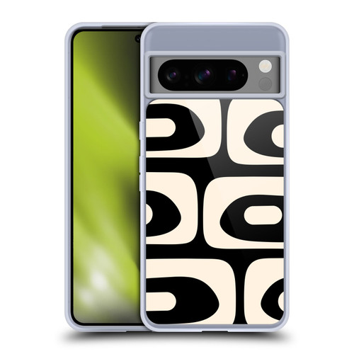 Kierkegaard Design Studio Retro Abstract Patterns Modern Piquet Black Cream Soft Gel Case for Google Pixel 8 Pro