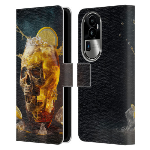 Spacescapes Cocktails Long Island Ice Tea Leather Book Wallet Case Cover For OPPO Reno10 Pro+