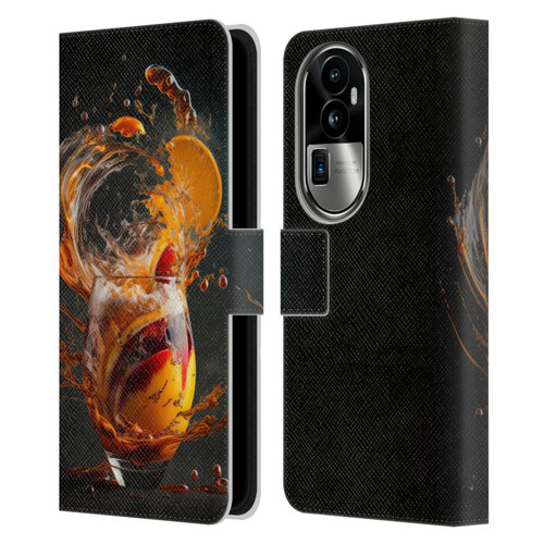 Spacescapes Cocktails Modern Twist, Hurricane Leather Book Wallet Case Cover For OPPO Reno10 Pro+