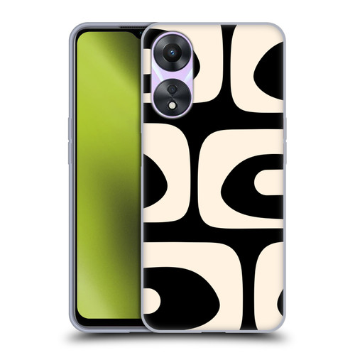 Kierkegaard Design Studio Retro Abstract Patterns Modern Piquet Black Cream Soft Gel Case for OPPO A78 4G