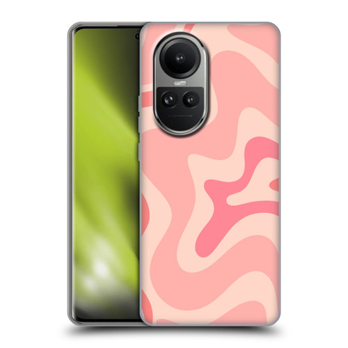 Kierkegaard Design Studio Retro Abstract Patterns Soft Pink Liquid Swirl Soft Gel Case for OPPO Reno10 5G / Reno10 Pro 5G