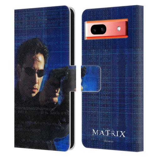 The Matrix Key Art Neo 1 Leather Book Wallet Case Cover For Google Pixel 7a