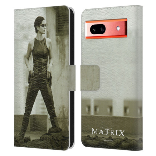 The Matrix Key Art Trinity Leather Book Wallet Case Cover For Google Pixel 7a