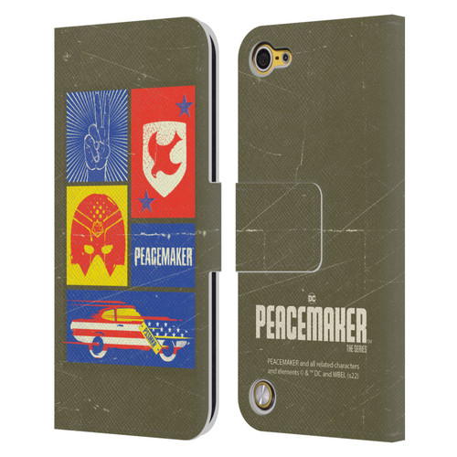 Peacemaker: Television Series Graphics Icons Leather Book Wallet Case Cover For Apple iPod Touch 5G 5th Gen