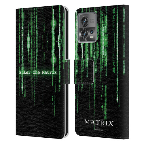 The Matrix Key Art Enter The Matrix Leather Book Wallet Case Cover For Motorola Moto Edge 30 Fusion