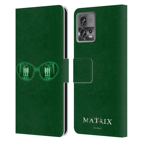 The Matrix Key Art Glass Leather Book Wallet Case Cover For Motorola Moto Edge 30 Fusion