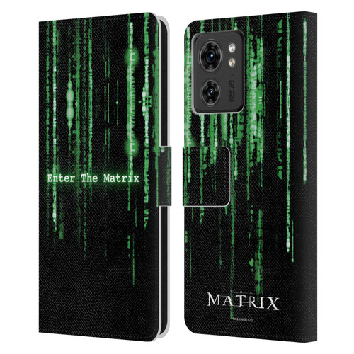 The Matrix Key Art Enter The Matrix Leather Book Wallet Case Cover For Motorola Moto Edge 40