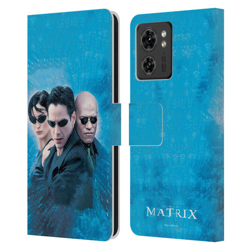 The Matrix Key Art Group 3 Leather Book Wallet Case Cover For Motorola Moto Edge 40