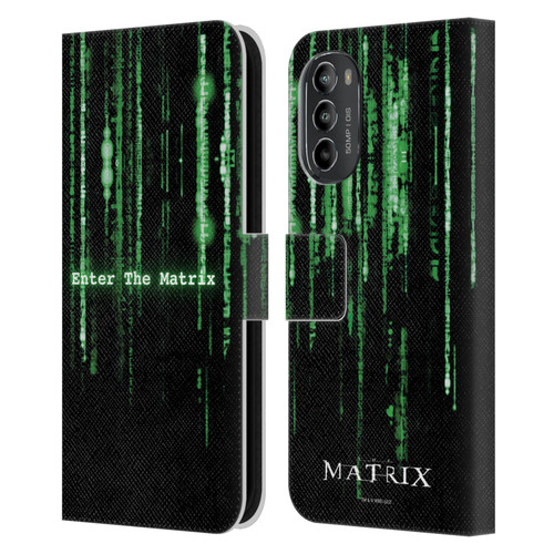 The Matrix Key Art Enter The Matrix Leather Book Wallet Case Cover For Motorola Moto G82 5G