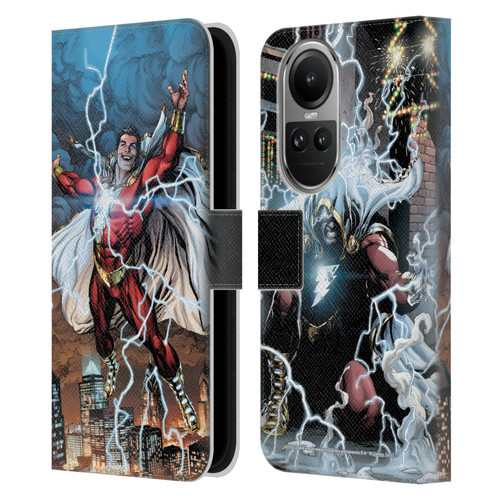 Justice League DC Comics Shazam Comic Book Art Issue #1 Variant 2019 Leather Book Wallet Case Cover For OPPO Reno10 5G / Reno10 Pro 5G