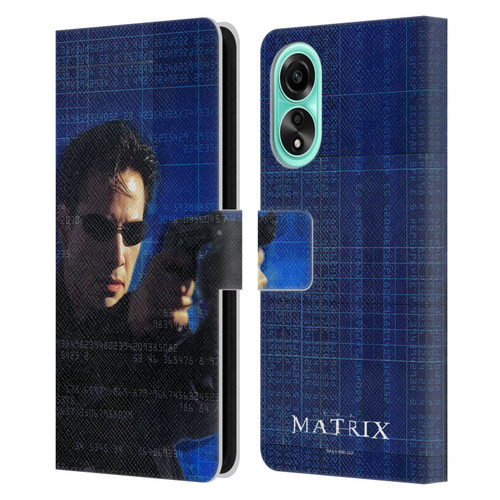 The Matrix Key Art Neo 1 Leather Book Wallet Case Cover For OPPO A78 5G