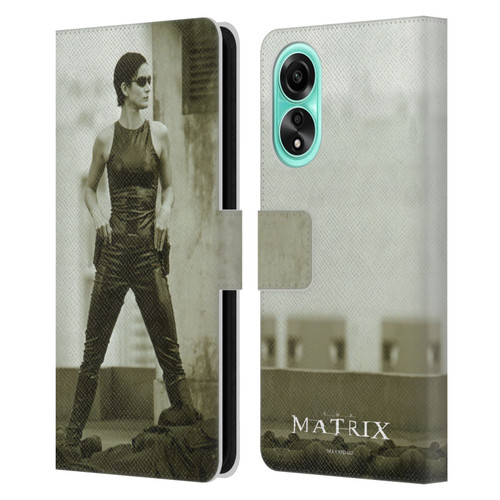 The Matrix Key Art Trinity Leather Book Wallet Case Cover For OPPO A78 5G