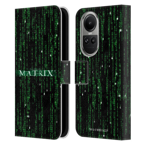 The Matrix Key Art Codes Leather Book Wallet Case Cover For OPPO Reno10 5G / Reno10 Pro 5G