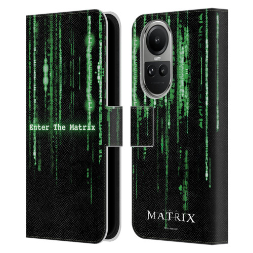 The Matrix Key Art Enter The Matrix Leather Book Wallet Case Cover For OPPO Reno10 5G / Reno10 Pro 5G